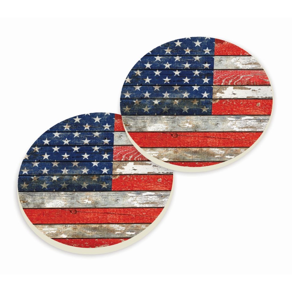 Picture of P. Graham Dunn CST0133 American Flag Car Coaster