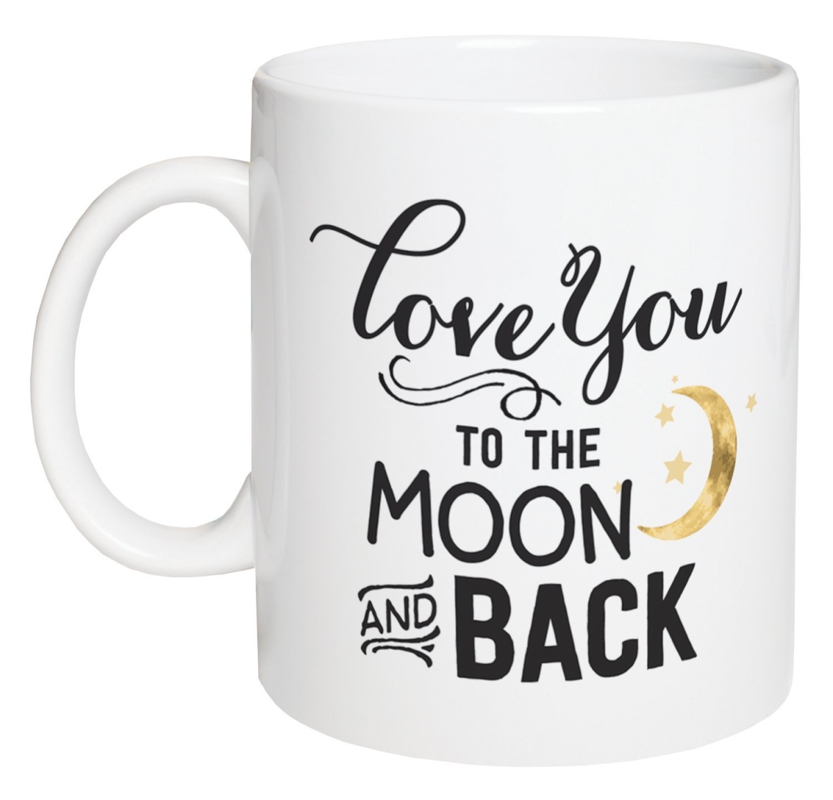 Picture of P. Graham Dunn MUG0033 15 oz I Love You to the Moon & Back Stars Design White Ceramic Coffee Mug