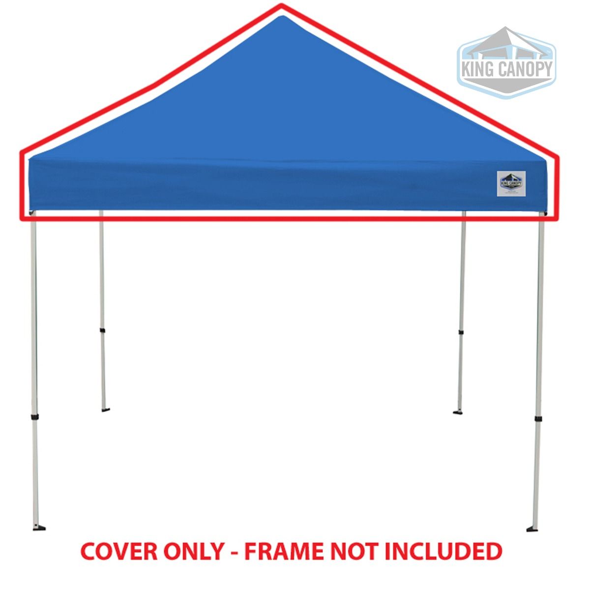 5 x 5 ft. Universal Instant Pop-Up Replacement Cover with Hook & Loop Inside Perimeter Valance, Blue