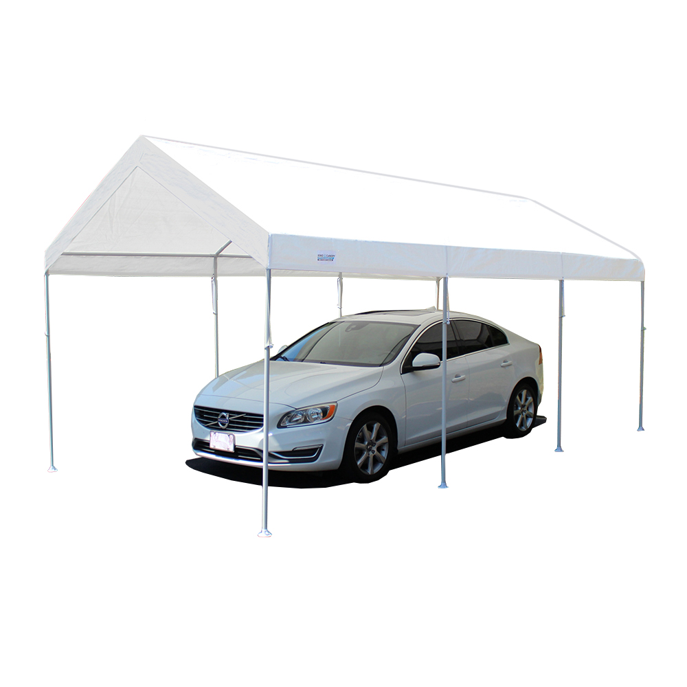 True 10ftx20ft Canopy, 1 3/8in Steel Frame, 8 Leg,  White