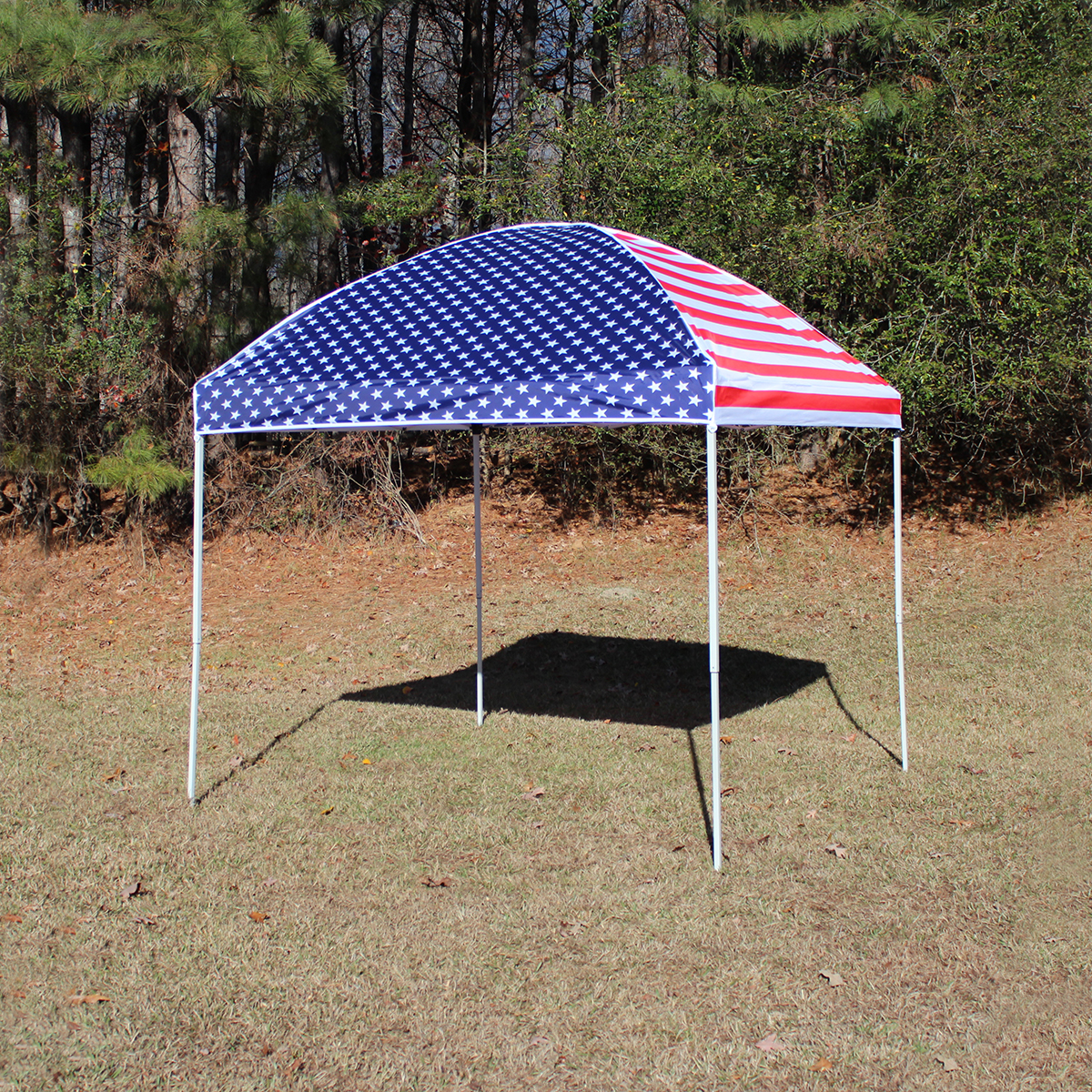 Value King Easy Shut 8 x 8 ft. Instant Pop Up King Canopy with Weight Bags, Guy Ropes & Stakes, Fiberglass Rod & Dome Roof, USA