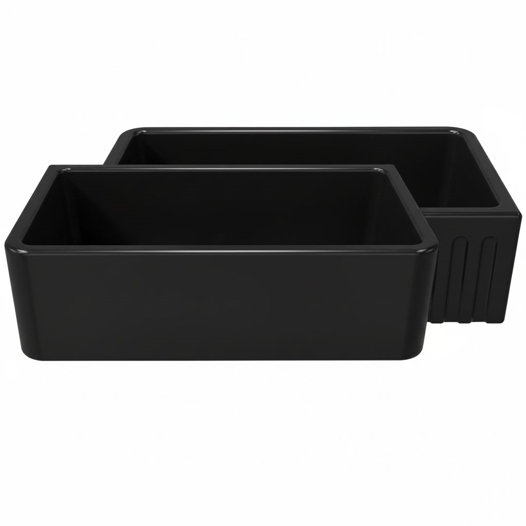 Picture of LaToscana LFS3318B 33 in. Farmhouse Apron-Front Single Bowl Black Fireclay Kitchen Sink