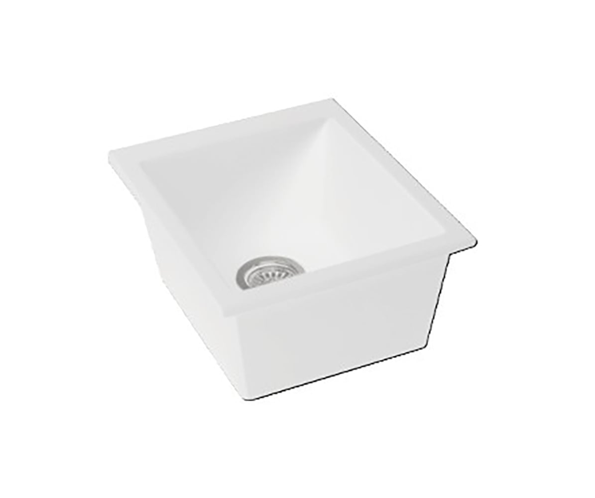Picture of LaToscana PO02017101 16 in. Fireclay Drop-In Bar Sink in White
