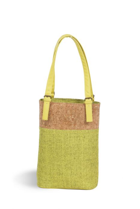 Picture of Picnic Plus PSM-225CE Luxe Double Wine Bottle Bag - Celery