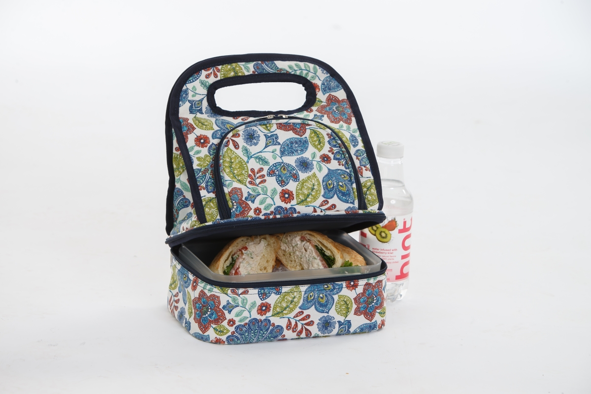 Picture of Picnic Plus PSM-144BP Savoy Lunch Bag - Blue Peacock