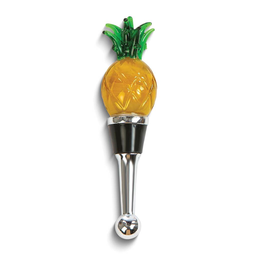 Picture of Picnic Plus PSA-380PA Handmade Glass Bottle Stoppers, Silver - Pineapple