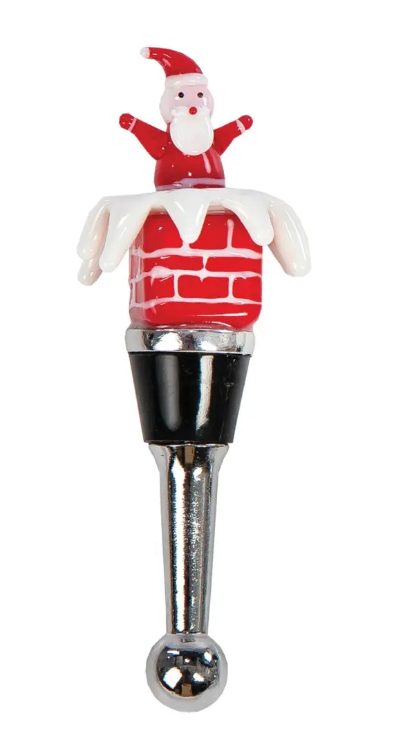 Picture of Picnic Plus PSA-380SC Santa Claus Glass Bottle Stoppers