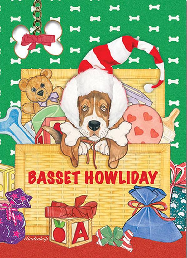 Basset Hound Boxed Christmas Cards - Set of 10