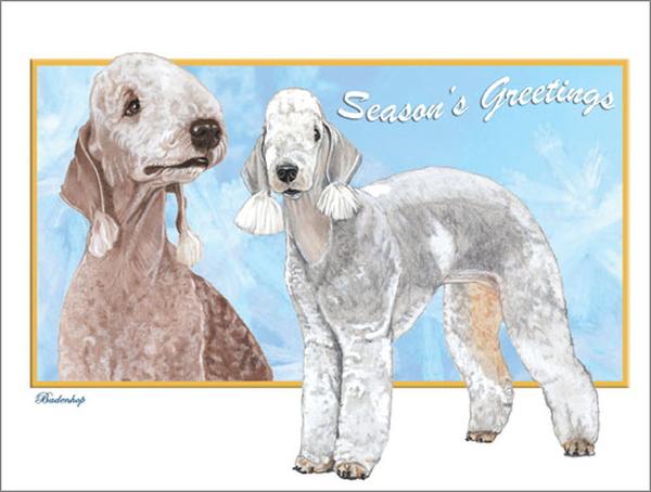 Bedlington Terrier Boxed Christmas Cards - Set of 10