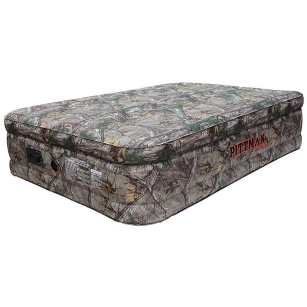 Picture of Pittman Outdoors PPI-CMO-XTREME20 Queen Size Fabric XTreme 20 in. Premium Fabric Indoor Air Mattress with Built-In Electric Air Pump&#44; Realtree Camoflage