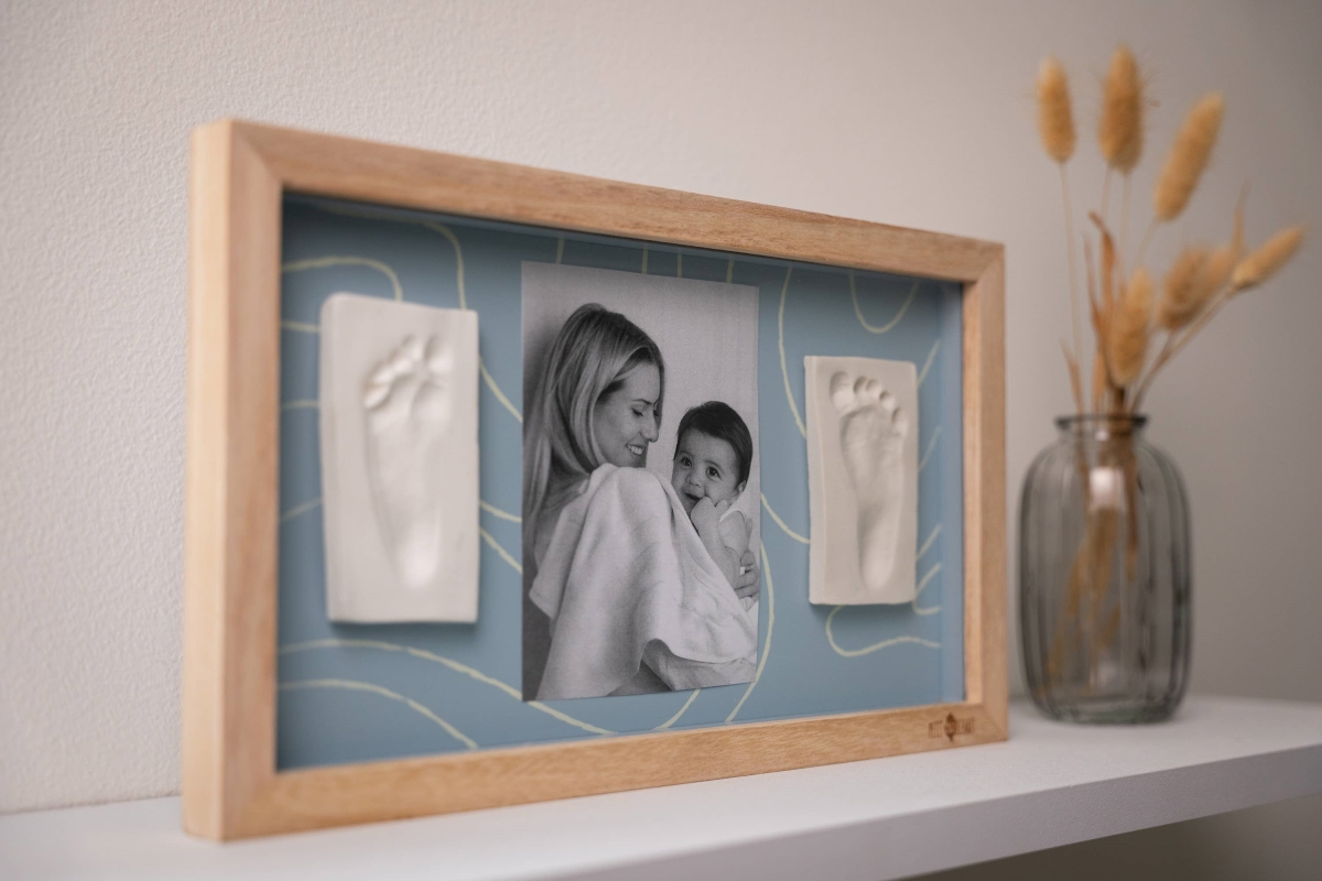 PA1704 2 Prints Frame - Blue Abstract