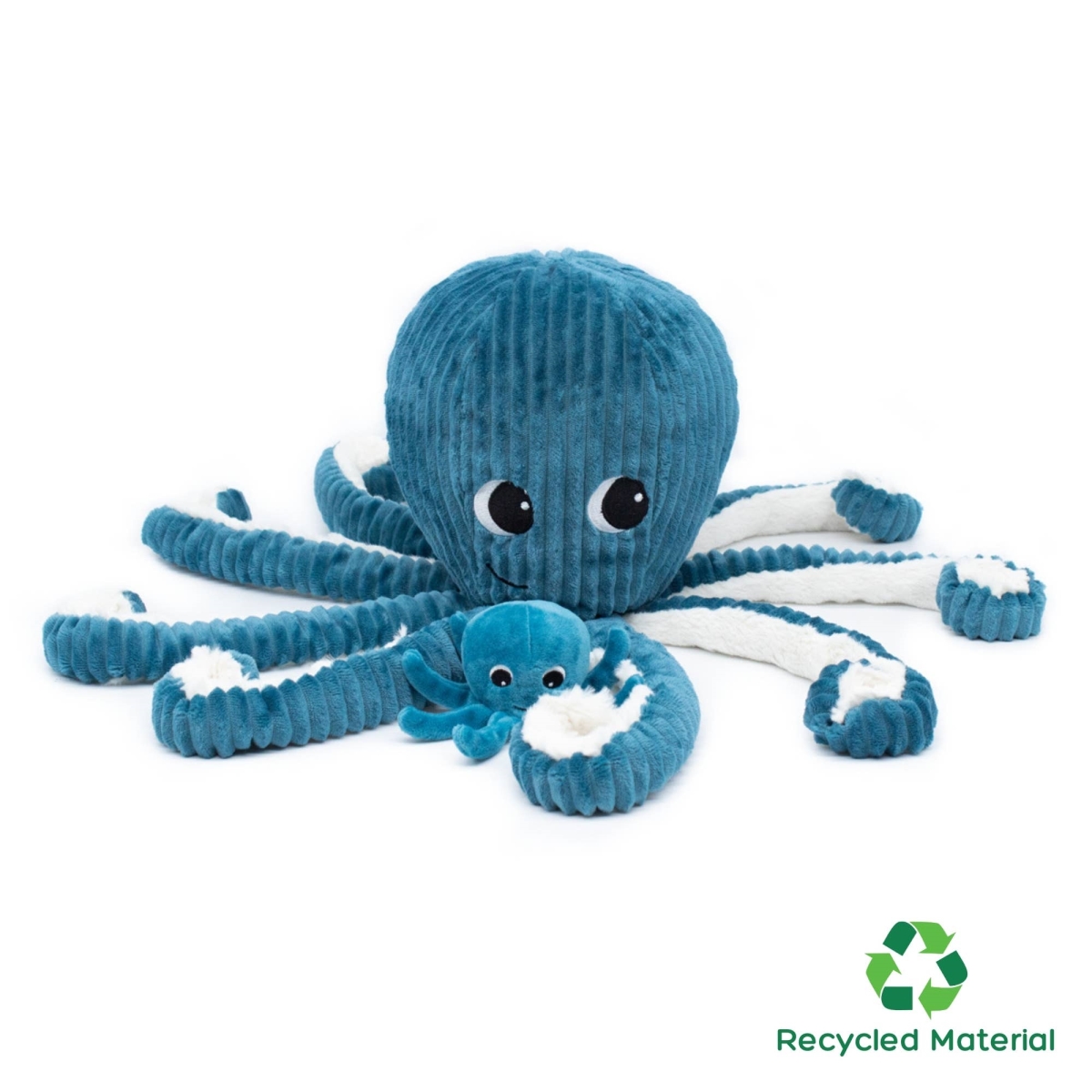 74100 Octopus Mom & Her Baby Plush Toys, Blue