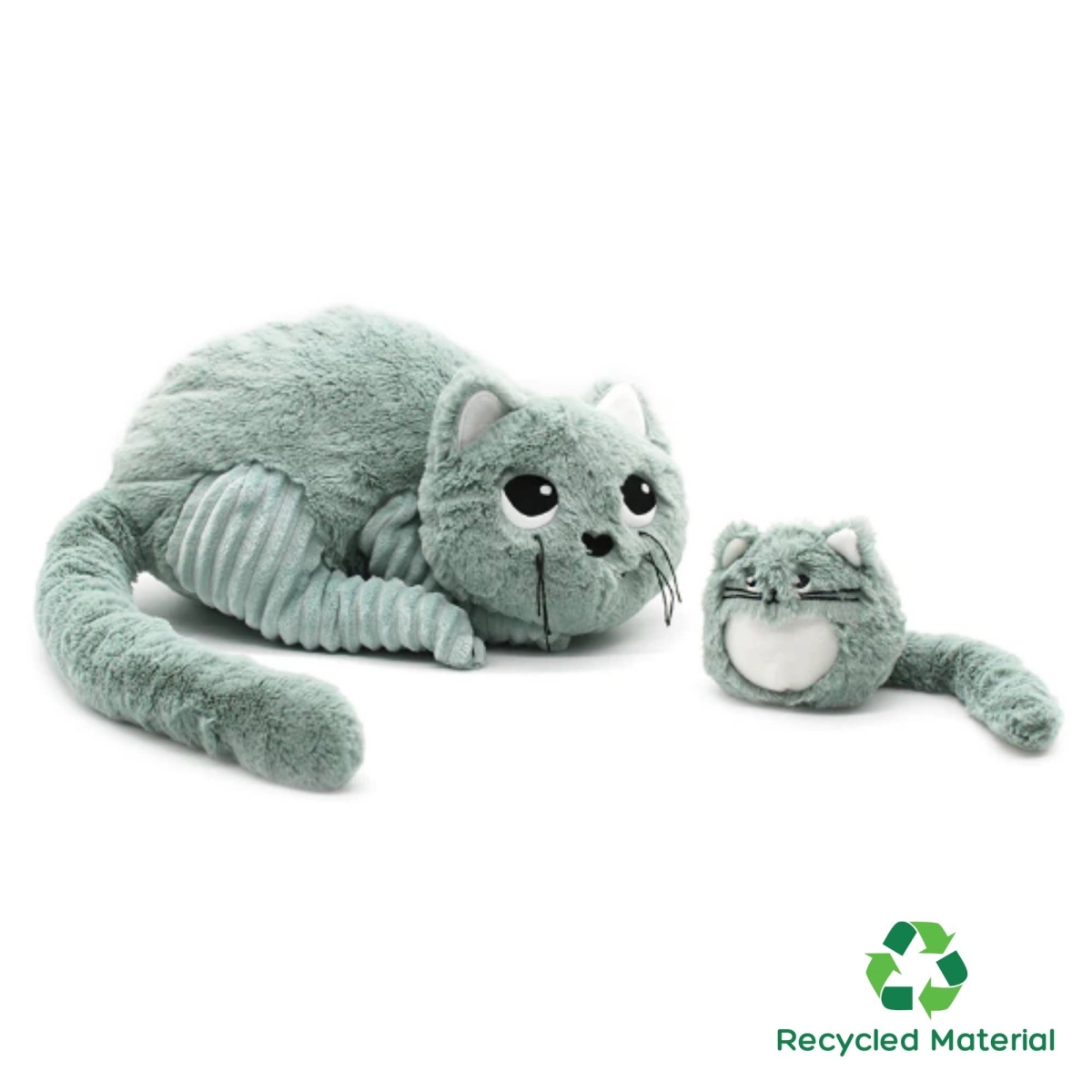 74800 Cat Mom & Her Baby Plush Toys, Mint