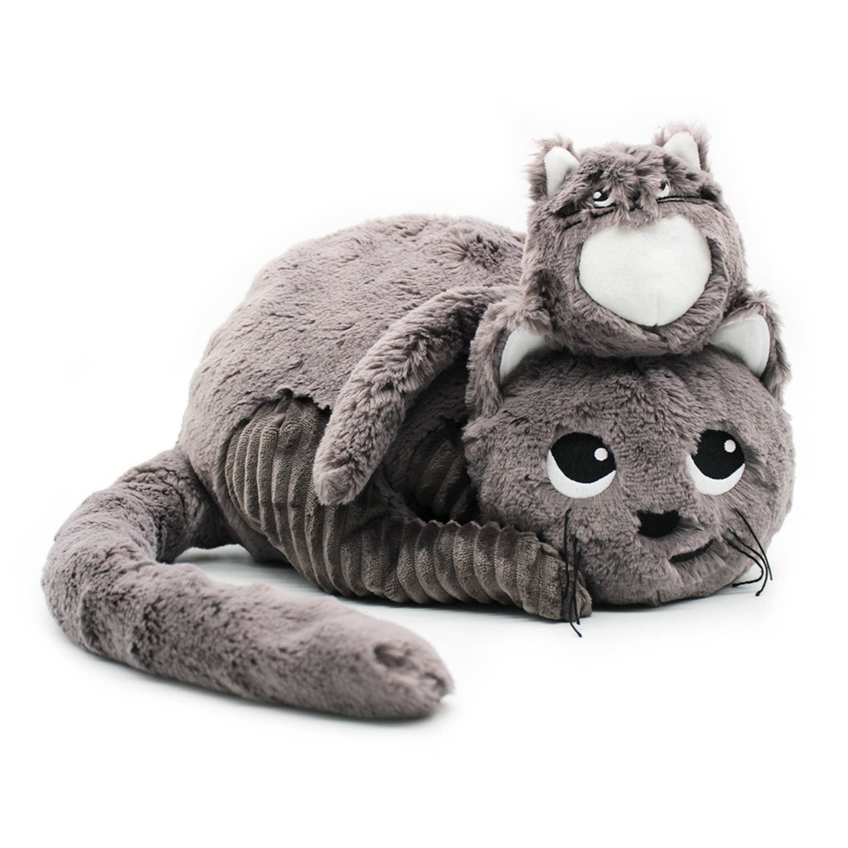 74801 Cat Mom & Her Baby Plush Toys, Grey