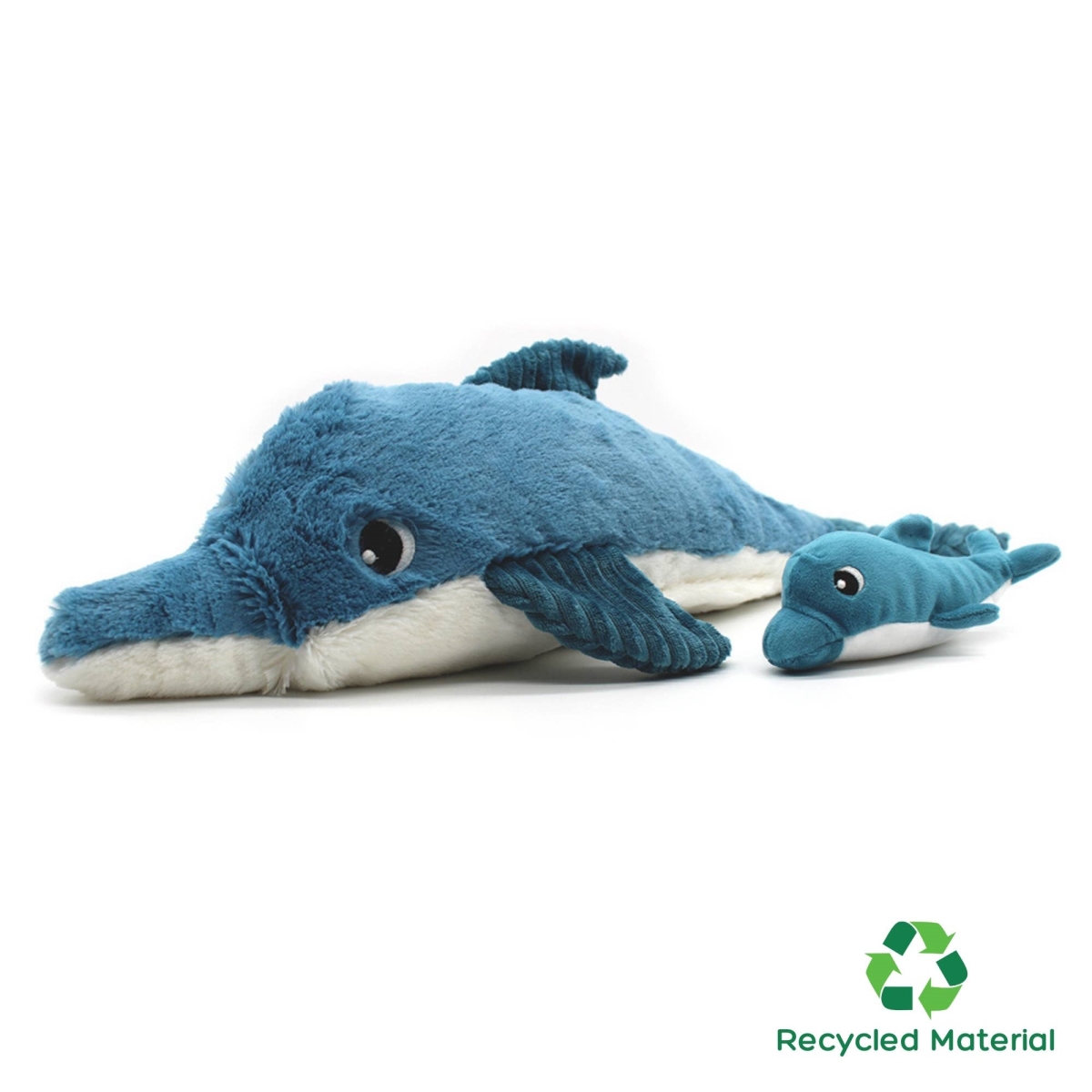74901 Dolphin Mom & Her Baby Plush Toys, Blue