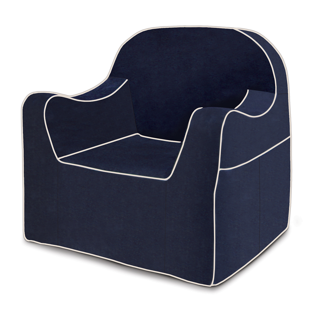 PKFFRCNBL Reader Chair, Navy Blue with White Piping -  Pkolino