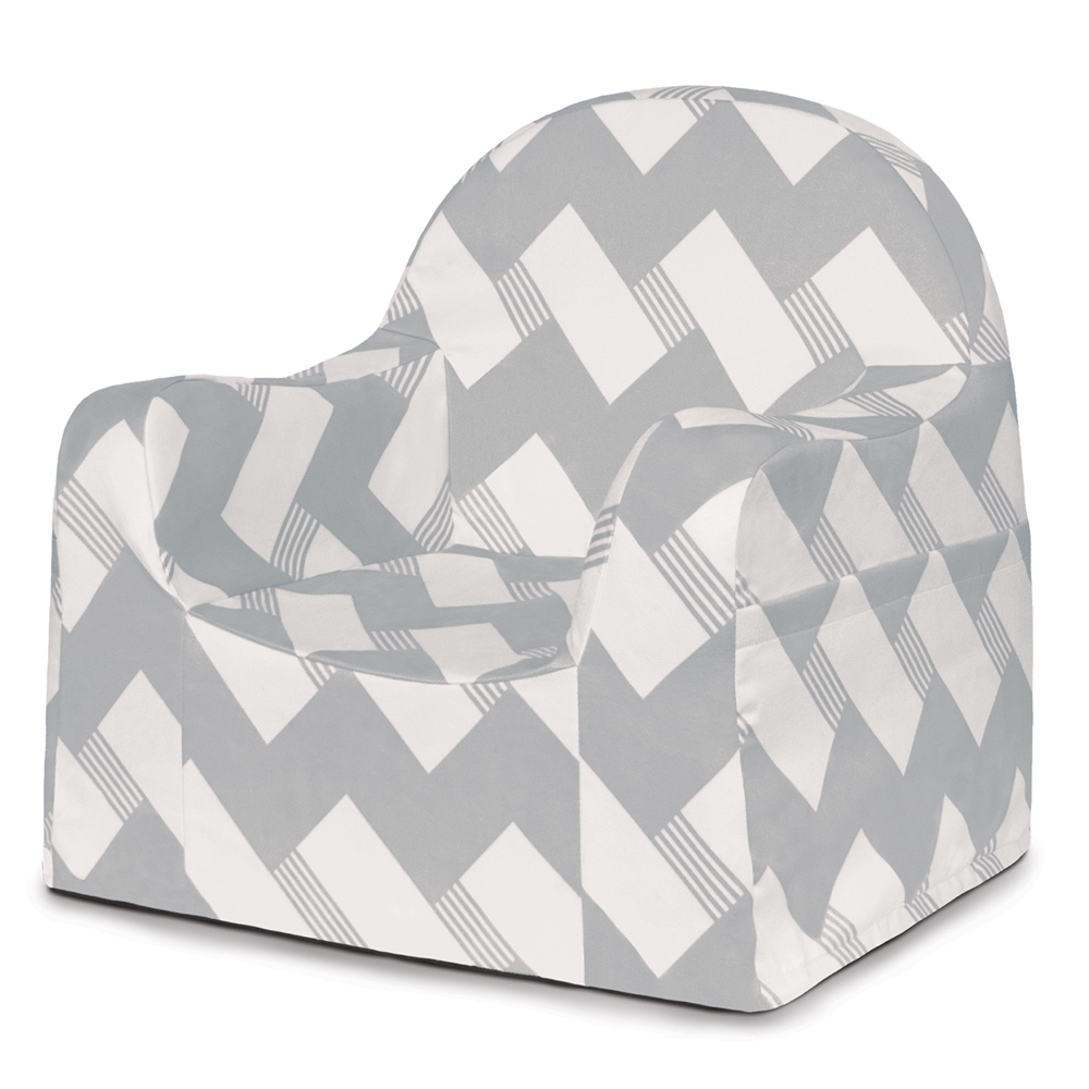 PKFFLRGZ Little Reader Chair - Zigzag Gray -  Pkolino