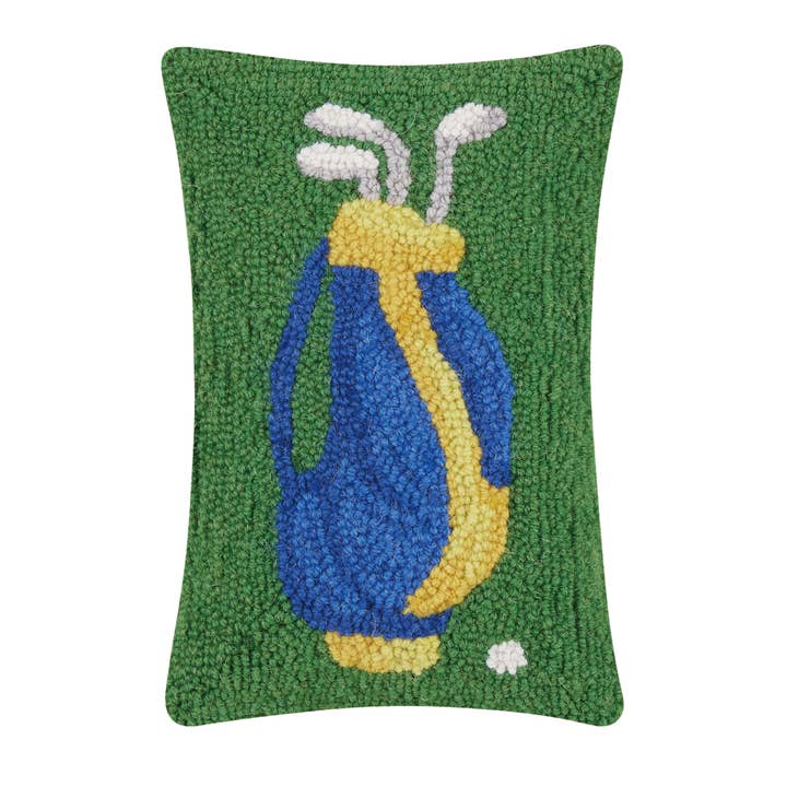 30GY1483C12OB 8 x 12 in. Golf Bag Poly Fill Hook Pillow, Multi Color