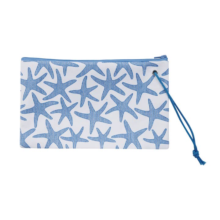 Picture of Peking Handicraft 19KN337C06 10 x 6 in. Starfish Cotton Wristlet Cosmetic Bag&#44; Multi Color - Pack of 2
