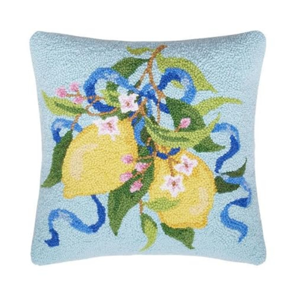 30SJM11059C16SQ 16 x 16 in. Lemons Hook Pillow, Multi Color