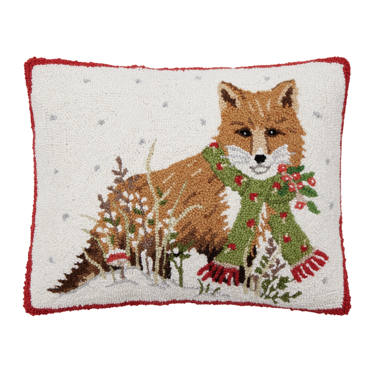 31ML572C20OB 16 x 20 in. Toadstool Fox Poly Fill Hook Pillow, Multi Color