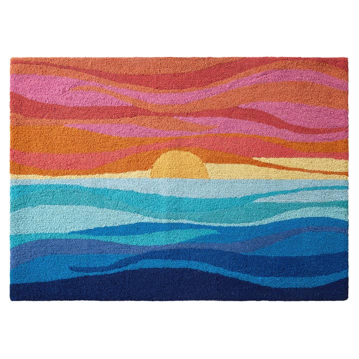 30KN388C47 34 x 47 in. Sunset Hook Area Rug, Multi Color
