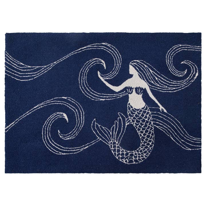 30KN377C47 34 x 47 in. Mermaid Hook Area Rug, Multi Color