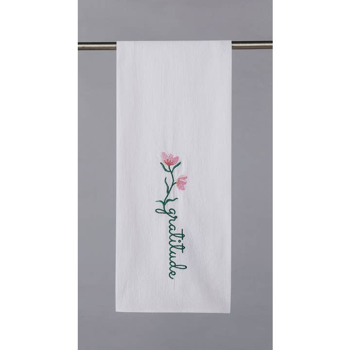 Picture of Peking Handicraft 04AV57WC 18 x 25 in. Gratitude Kitchen Towel, Multi Color 