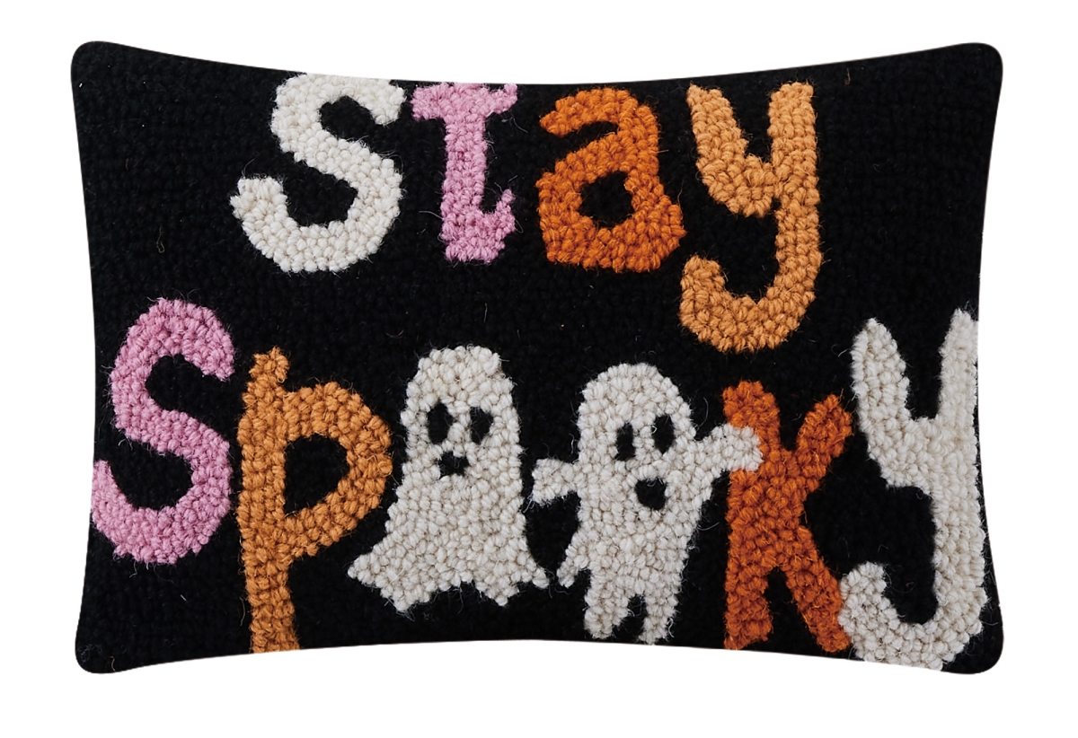 31AV83C12OB 8 x 12 in. Stay Spooky Poly Fill Hook Pillow, Multi Color