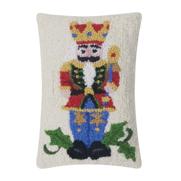 31GY2023C12OB 8 x 12 in. Nutcrackers Red Polyester Filler Hook Pillows, Multi Color