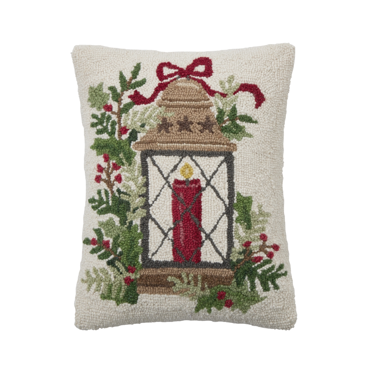 31SJM11068C18OB 14 x 18 in. Holiday Lantern Poly Fill Hook Pillow, Multi Color