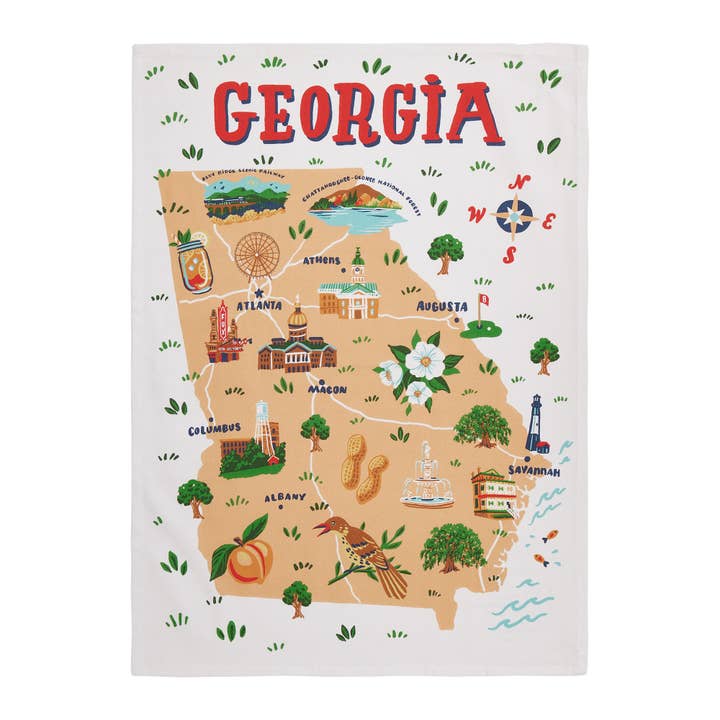 Picture of Peking Handicraft 04AS76WC 18 x 25 in. Georgia Kitchen Towel, Multi Color 