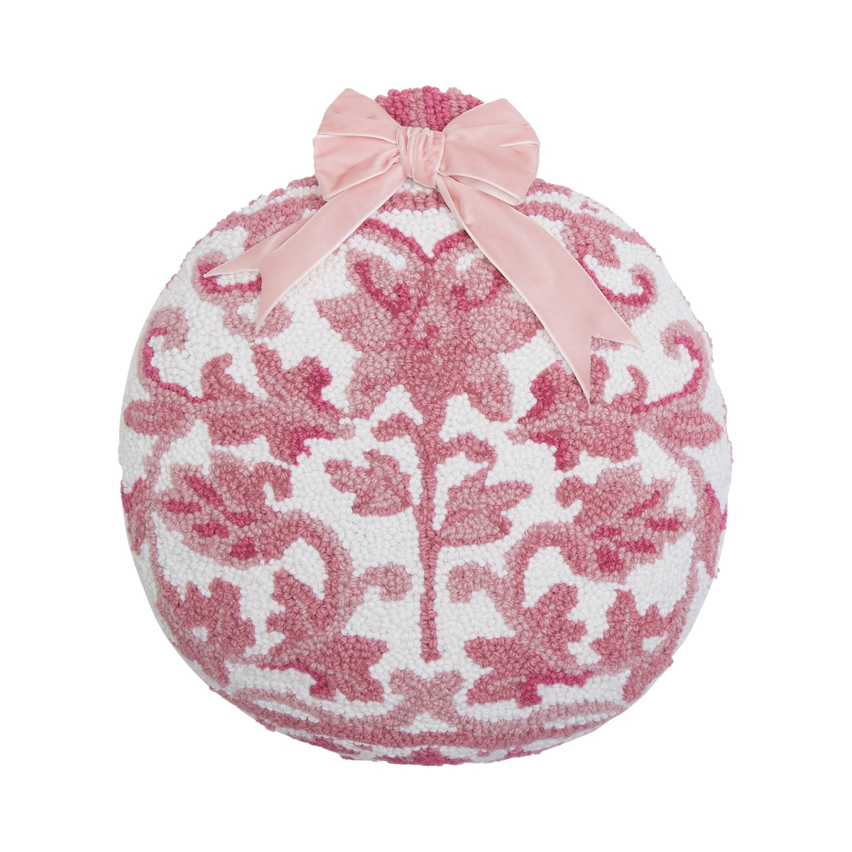 31AV450C14RD 14 in. Chinoiserie Shape Ornament Blown In Fill Hook Pillow, Multi Color