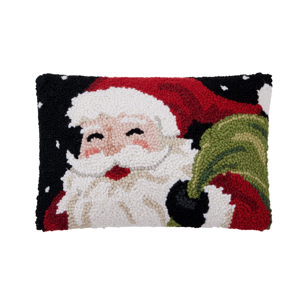 31SJM11232C12OB 8 x 12 in. Santa Poly Fill Hook Pillow, Multi Color