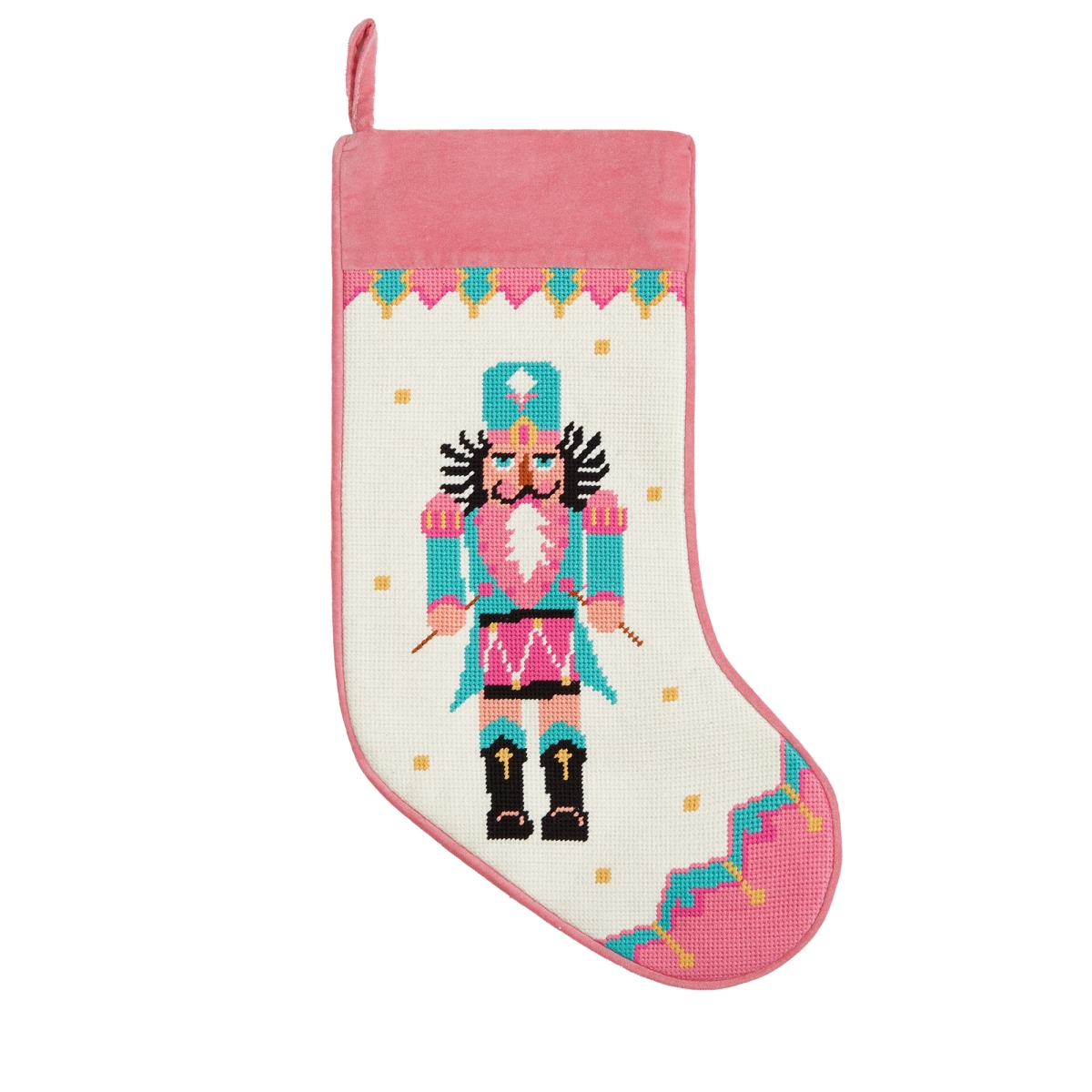 31SJM11092MC 11 x 18 in. Drummer Embroidered Needlepoint Stocking, Multi Color