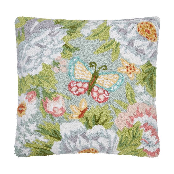 19APS227C07 11 x 7 in. Garden Party Butterfly Hook Pillow, Multi Color