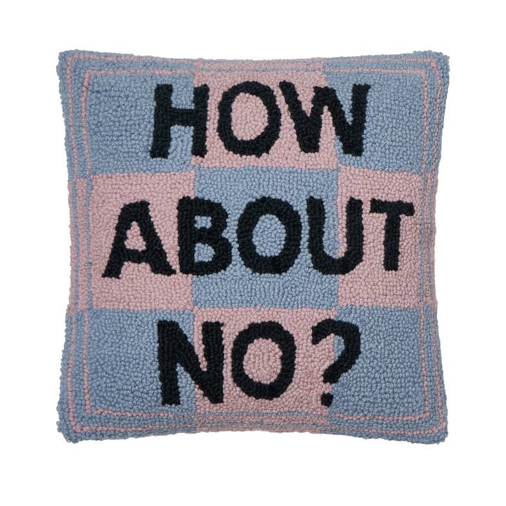 30AV476C14SQ 14 x 14 in. How About No Poly Fill Hook Pillow, Multi Color