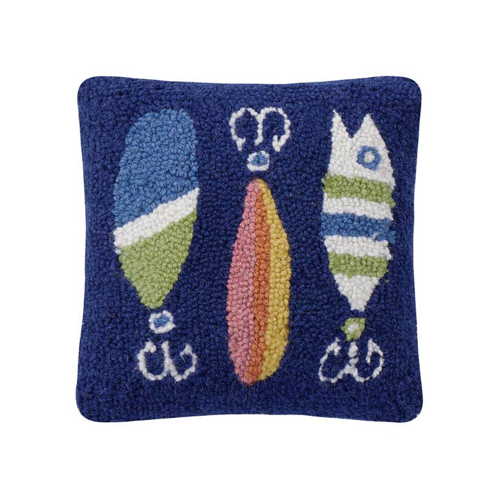 30KN376C10SQ 10 x 10 in. Lures Poly Fill Hook Pillow, Multi Color