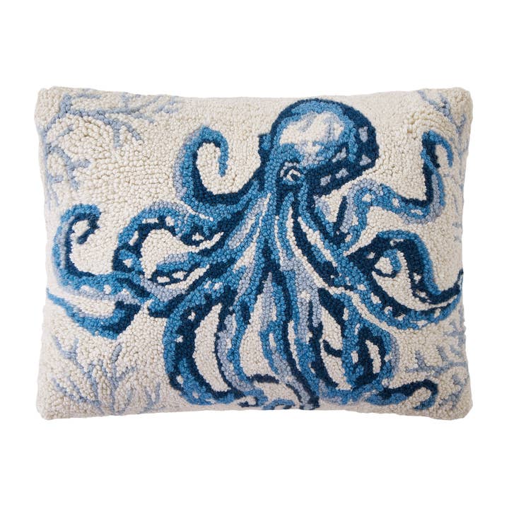 30SJM11185C18OB 14 x 18 in. Octopus Poly Fill Hook Pillow, Multi Color