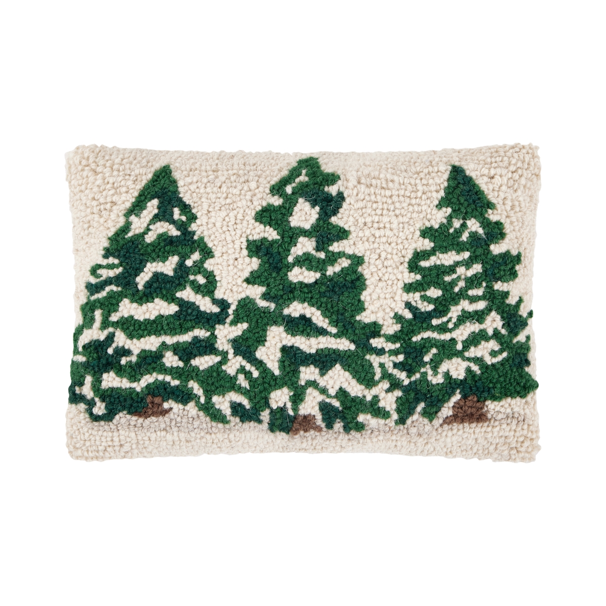 31AV750C12OB 8 x 12 in. Pine Trees Trio Poly Fill Hook Pillow, Multi Color