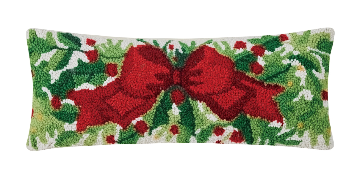 31SERX481C20OB 8 x 20 in. Holiday Cheer Poly Fill Hook Pillow, Multi Color