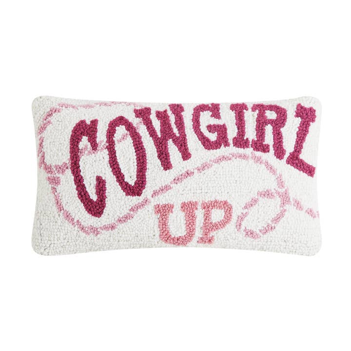 30GY1481C16OB 9 x 16 in. Cowgirl Up Poly Fill Hook Pillow, Multi Color