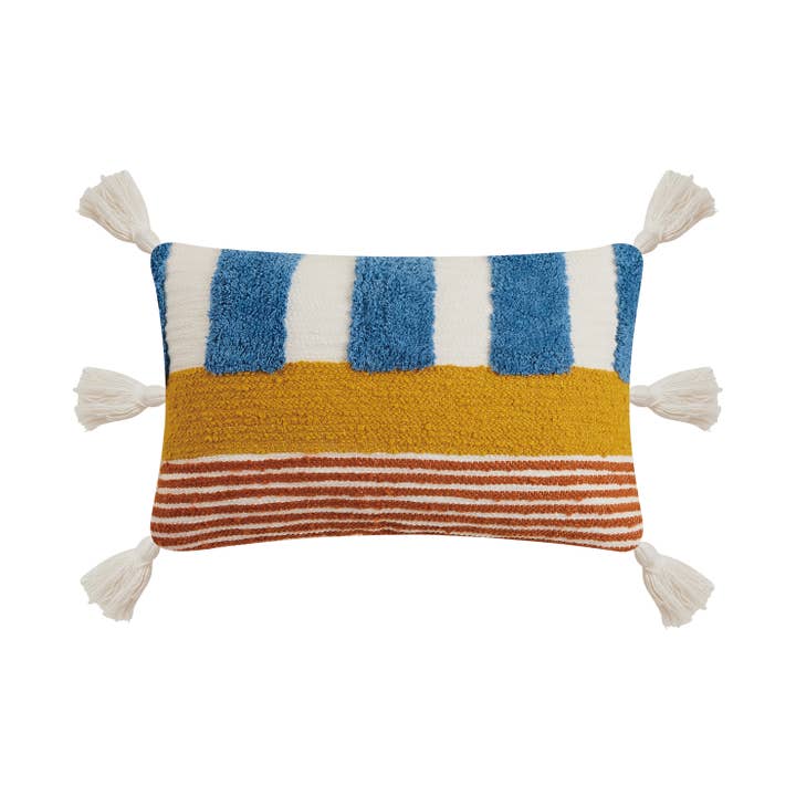 24SHV13C18OB 12 x 18 in. Percy Decorative Poly Fill Hook Pillow, Multi Color