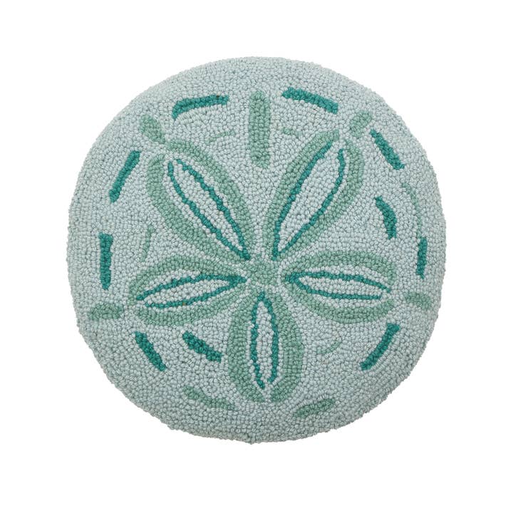 Sand Dollar Hook Pillow - Multi Color - 14 in. - Poly Fill