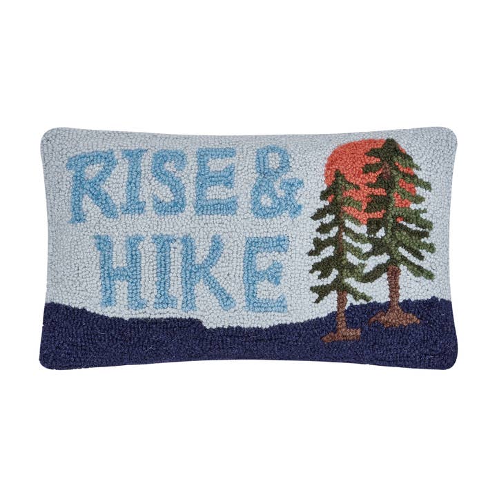 30AV603C16OB 9 x 16 in. Rise & Hike Poly Fill Hook Pillow, Multi Color