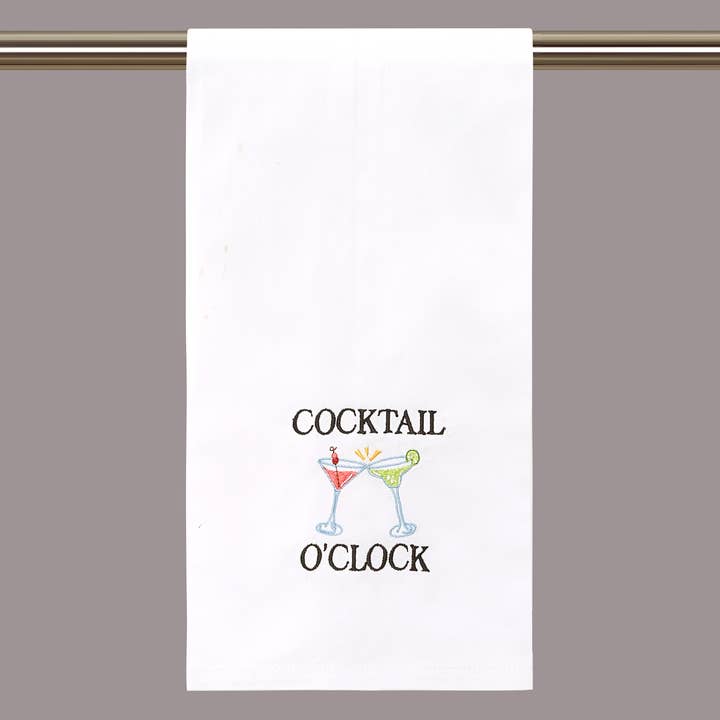 Picture of Peking Handicraft 04AV701WC 16 x 25 in. Cocktail O-Clock Kitchen Towel, Multi Color 