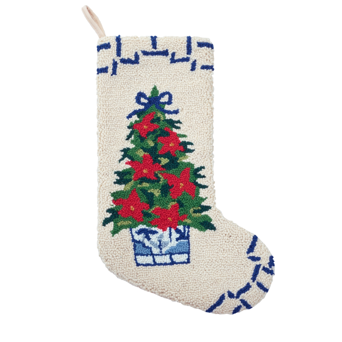 31SJM11186MC 12 x 20 in. Chinoiserie Tree Hook Stocking, Multi Color