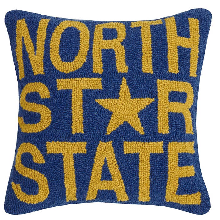 30KSL36C16SQ 16 x 16 in. North Star State Poly Fill Hook Pillow, Multi Color