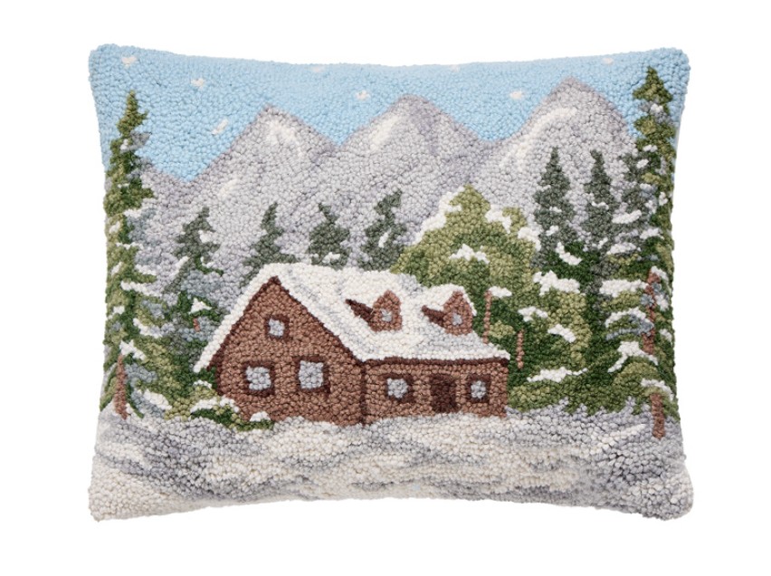 31SJM11352C18OB 14 x 18 in. Cabin Poly Filled Rectangle Hook Pillow