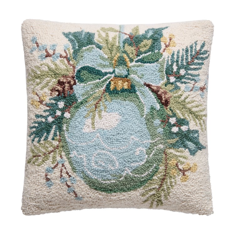 31SJM11346C16SQ 16 x 16 in. Ornament Square Poly Filled Hook Pillow